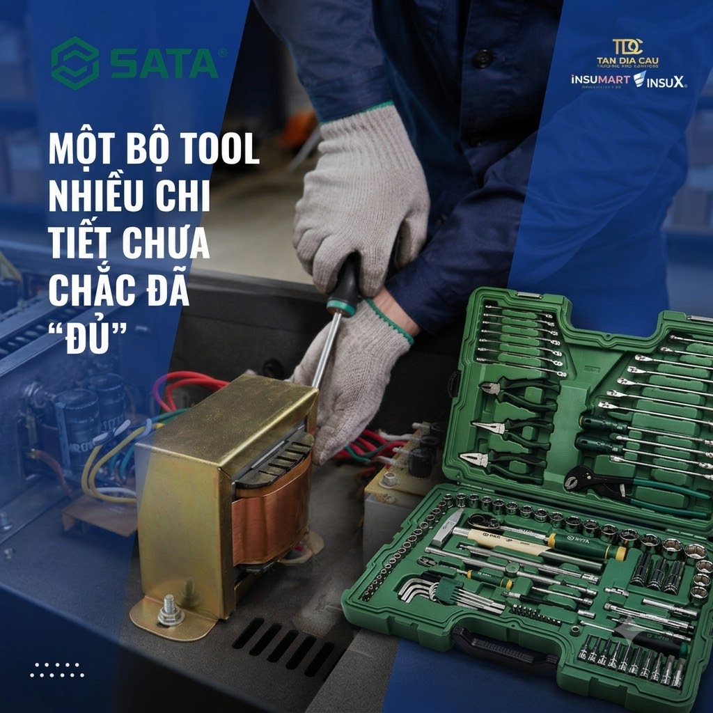 Tool Set Sata Bao Nhiêu Chi Tiết Là Đủ? Giải Pháp Bảo Trì Chuyên Nghiệp