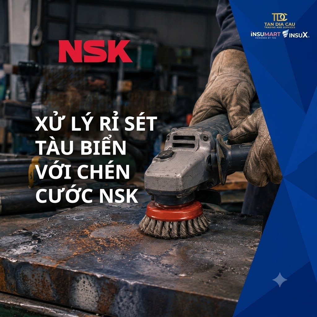 Xử lý rỉ sét tàu biển với chén cước NSK: Giải pháp sạch sâu, bền bỉ