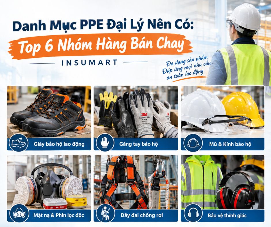 Danh Mục PPE Đại Lý Nên Có: Top 6 Nhóm Hàng Bán Chạy | INSUMART