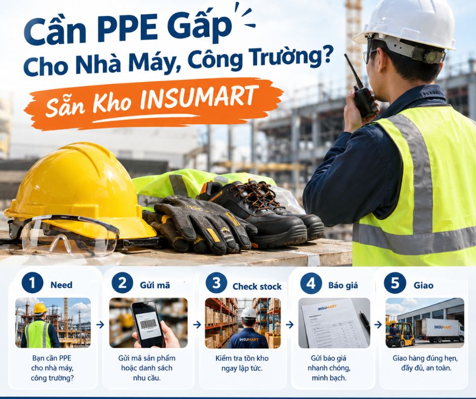 Cần PPE Gấp Cho Nhà Máy, Công Trường? Sẵn Kho INSUMART