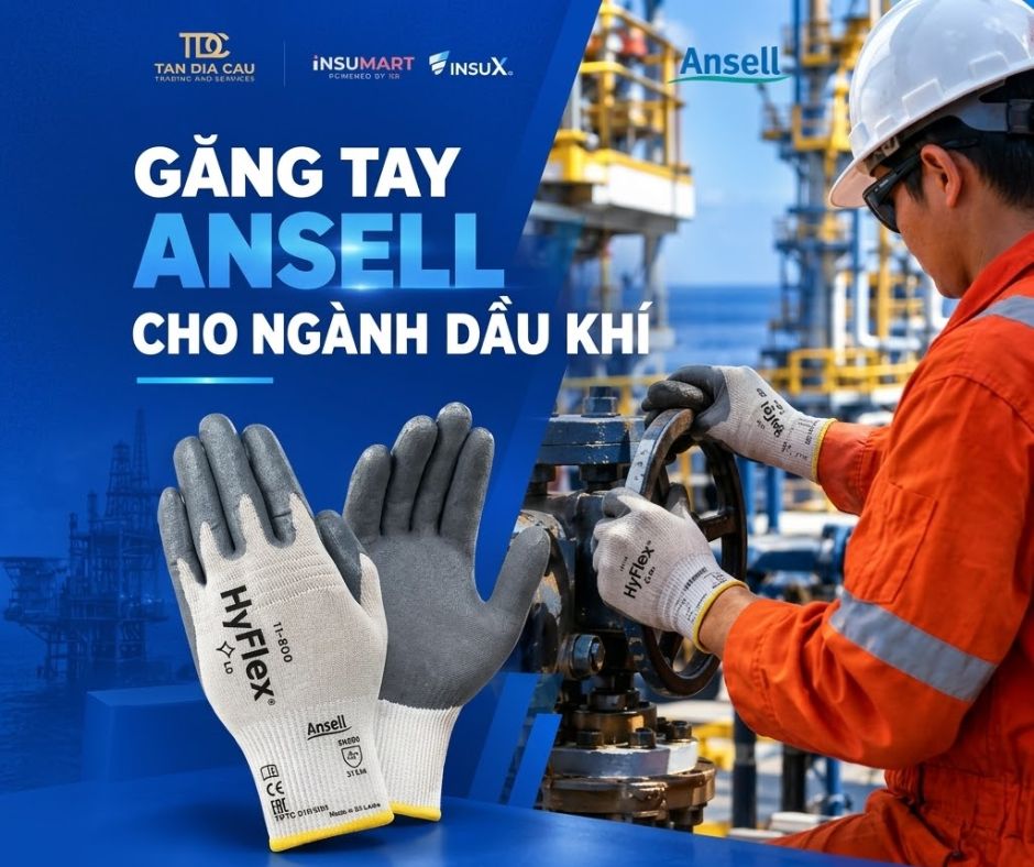Găng Tay Ansell Cho Ngành Dầu Khí: Chống Hóa Chất & Cắt | INSUMART