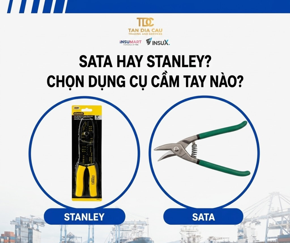 SATA hay Stanley: Nên Chọn Bộ Dụng Cụ Nào? Lời khuyên từ INSUMART
