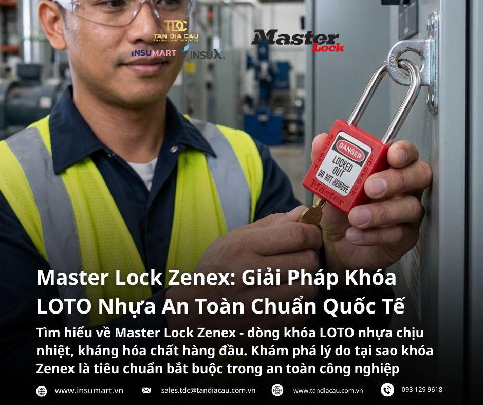 Master Lock Zenex: Giải Pháp Khóa LOTO Nhựa An Toàn Chuẩn Quốc Tế