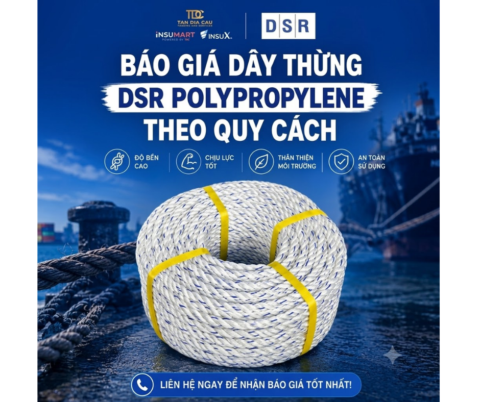 Báo Giá Dây Thừng DSR Polypropylene Chính Hãng: Quy Cách & Địa Chỉ Mua Tại TPHCM