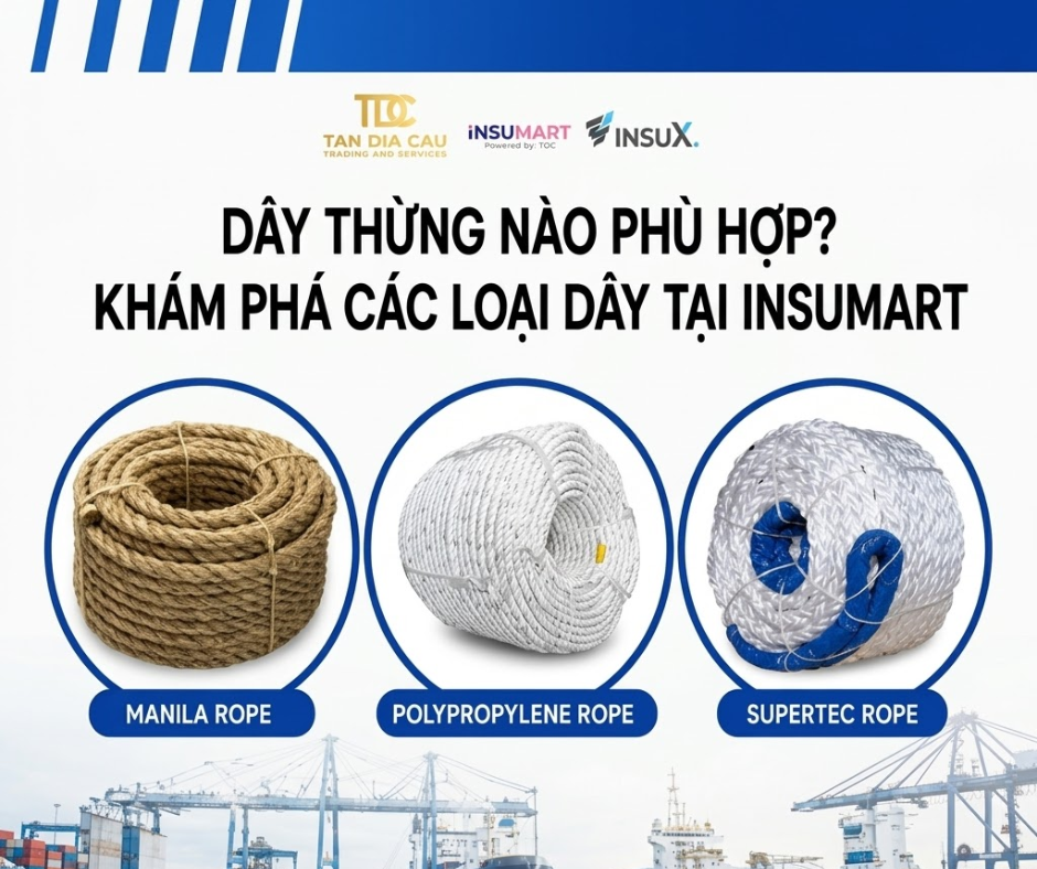 Các Loại Dây Thừng Phổ Biến Tại INSUMART: Phân phối dây thừng TPHCM