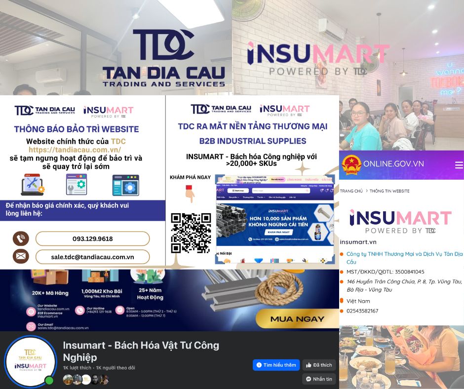 🆕 THÔNG BÁO RA MẮT THƯƠNG HIỆU INSUMART & NÂNG CẤP WEBSITE CŨ TÂN ĐỊA CẦU 🌐