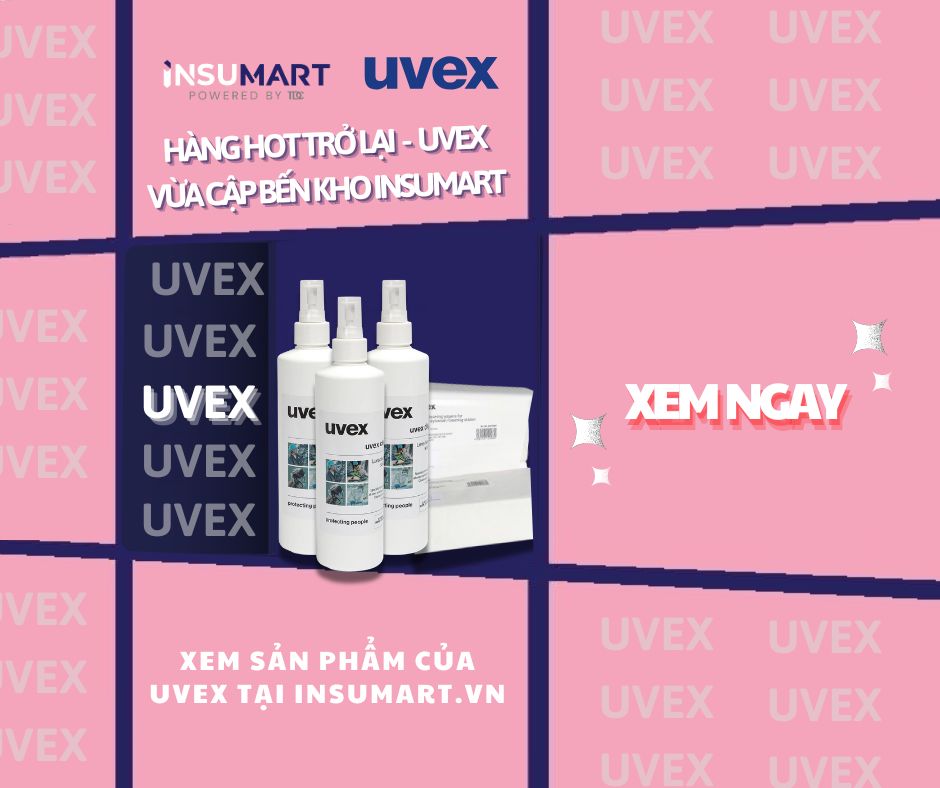 UVEX VỀ HÀNG! – Dung dịch vệ sinh kính & khăn giấy chuyên dụng đã có mặt tại kho Insumart!