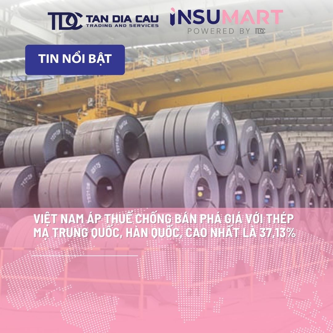 Việt Nam áp thuế chống bán phá giá với thép mạ Trung Quốc, Hàn Quốc, cao nhất là 37,13%