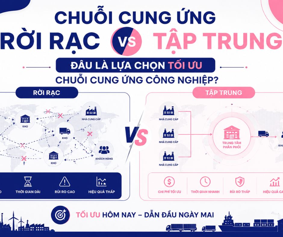 Chuỗi Cung Ứng Rời Rạc vs Tập Trung: Đâu Là Lựa Chọn Tối Ưu Chuỗi Cung Ứng Công Nghiệp?