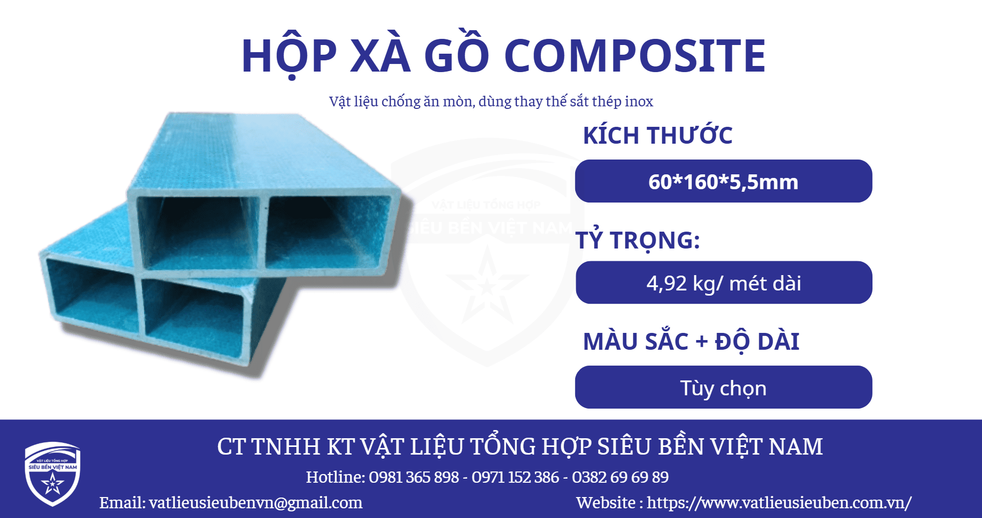 Xà gồ Composite 60*160*5,5mm