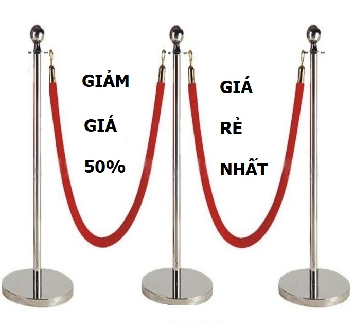 cột chắn inox dây nhung, cột chắn inox dây trùng