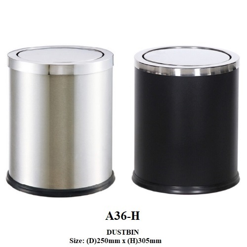 Thùng rác inox nhà vệ sinh nắp bập bênh A36-H