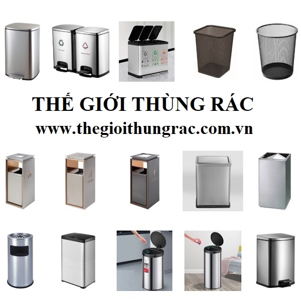 thùng rác inox