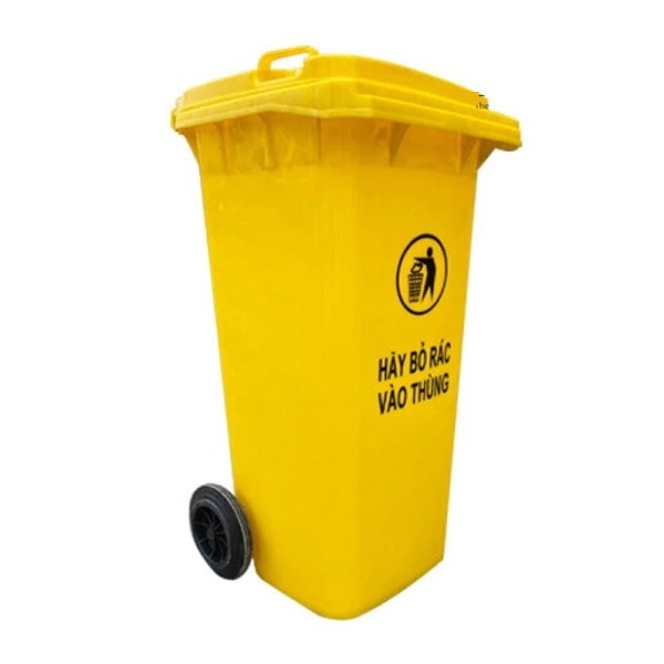 Thùng rác nhựa 240L màu Vàng Yellow