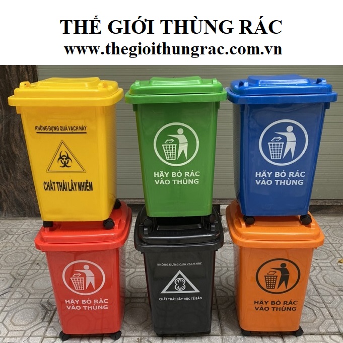 thùng rác nhựa 60L, thùng rác 60L, thùng rác 60 lít, thùng rác nhựa 60L có bánh xe, bán thùng rác 60L