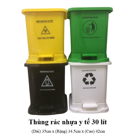 Thùng rác nhựa y tế 30L