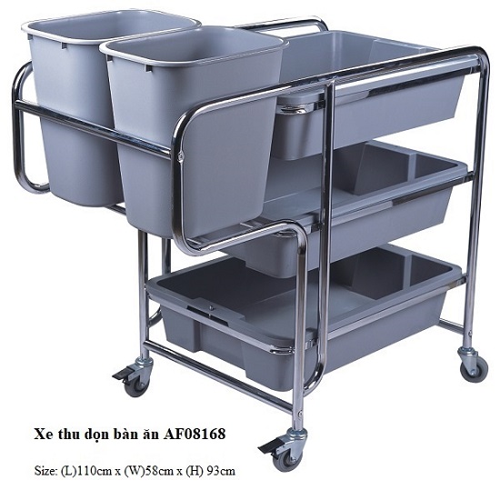 Xe đẩy thu dọn bàn ăn AF08168