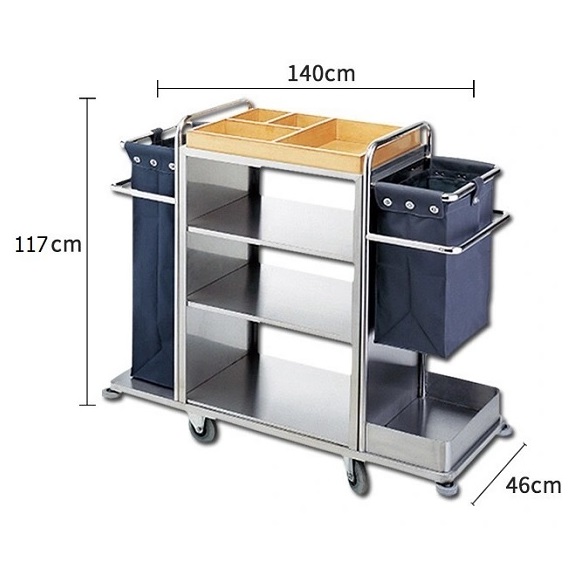 Xe làm buồng phòng khách sạn inox E23-H