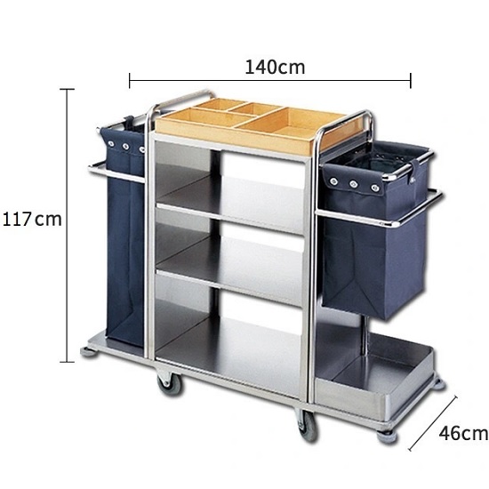 Xe vệ sinh công nghiệp đẩy dọn vệ sinh khách sạn E23-H