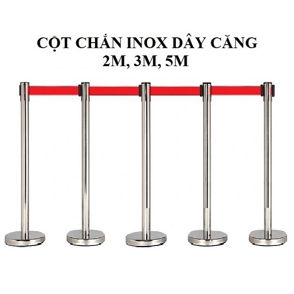 CỘT CHẮN INOX DÂY CĂNG TỰ ĐỘNG CAO 90CM CHẤT LIỆU INOX BỀN ĐẸP HIỆN ĐẠI