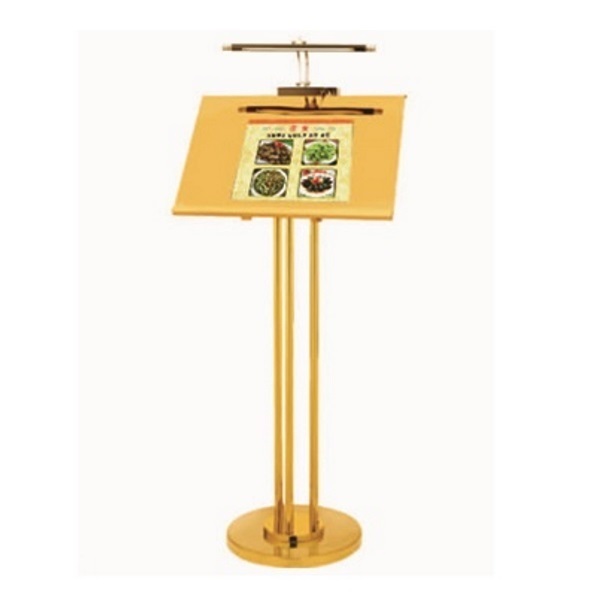 Bảng menu quán ăn inox vàng đẹp sang trọng B39-A