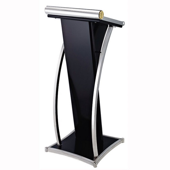 Bục phát biểu hiện đại, gỗ màu đen J63