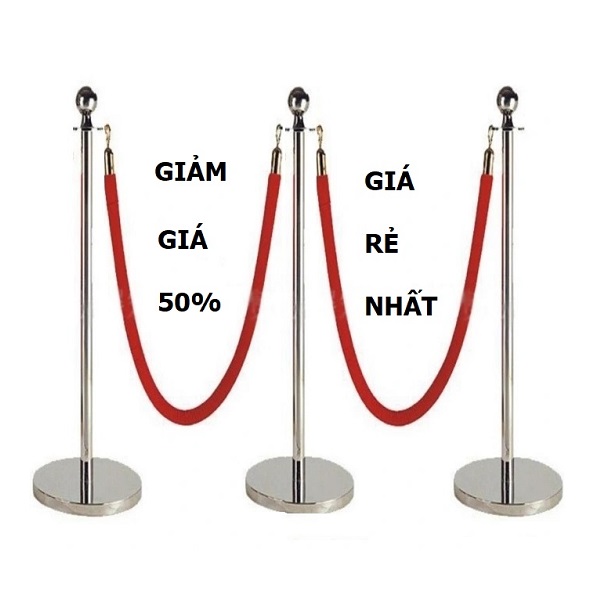 Cột chắn inox dây nhung đỏ sự kiện G28-D