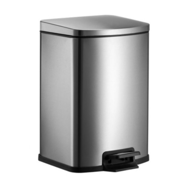 Thùng rác gia đình đẹp 20L inox đạp chân vuông phủ Nano cao cấp