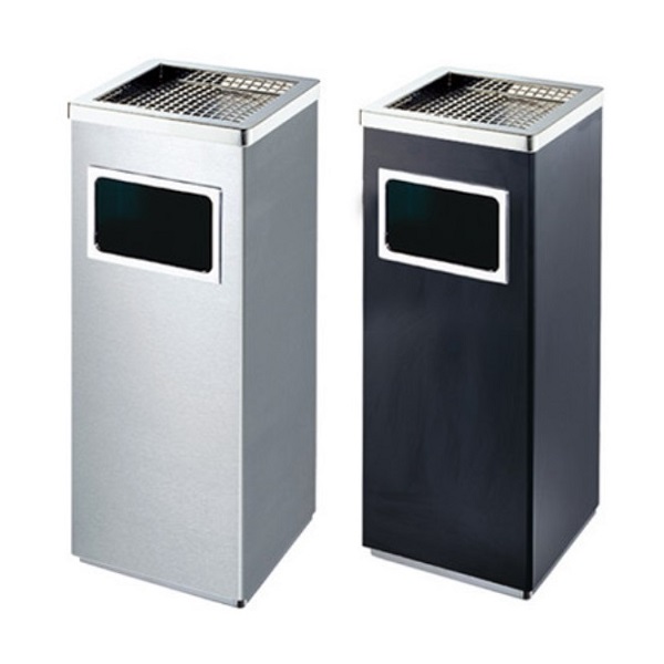 Thùng rác inox công nghiệp có gạt tàn thuốc A34-B