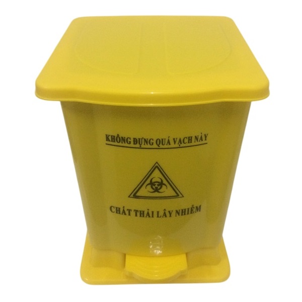 Thùng rác y tế 15L màu vàng