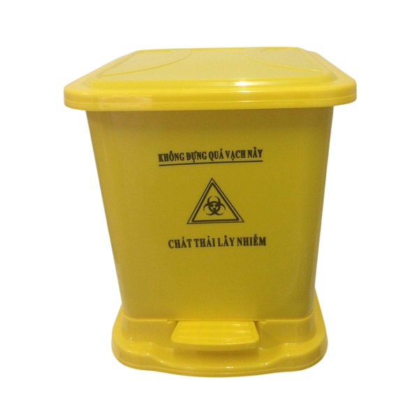 Thùng rác y tế 30 lít màu vàng