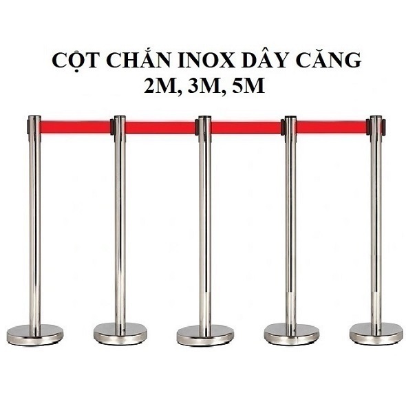 Trụ barrier inox dây căng 5m