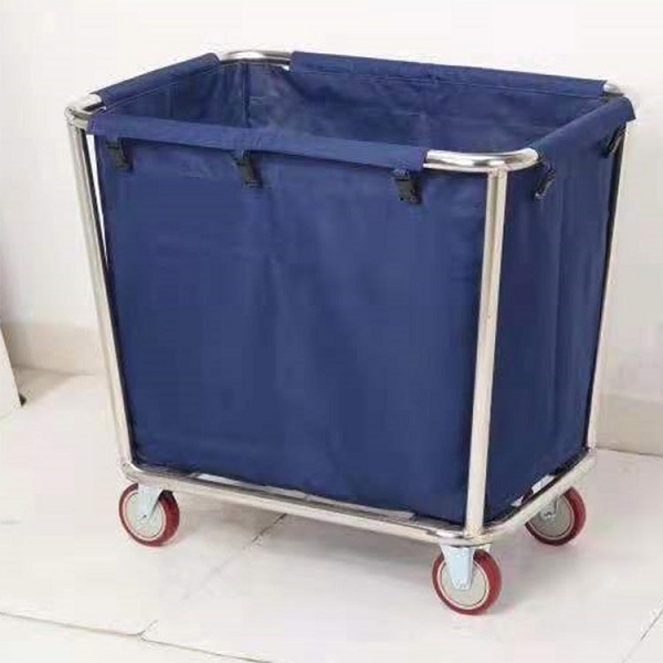 Xe đẩy dọn đồ giặt là, xe thu gom đồ dơ bẩn trong phòng khách sạn E4