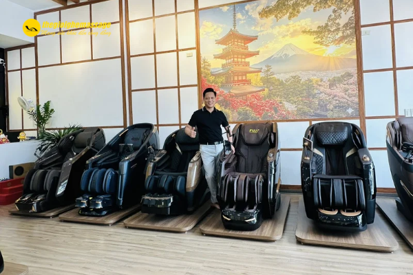 Không gian trải nghiệm Thegioighemassage – Đưa cha mẹ đến thử ghế, nhận ưu đãi 5% mùa Vu Lan