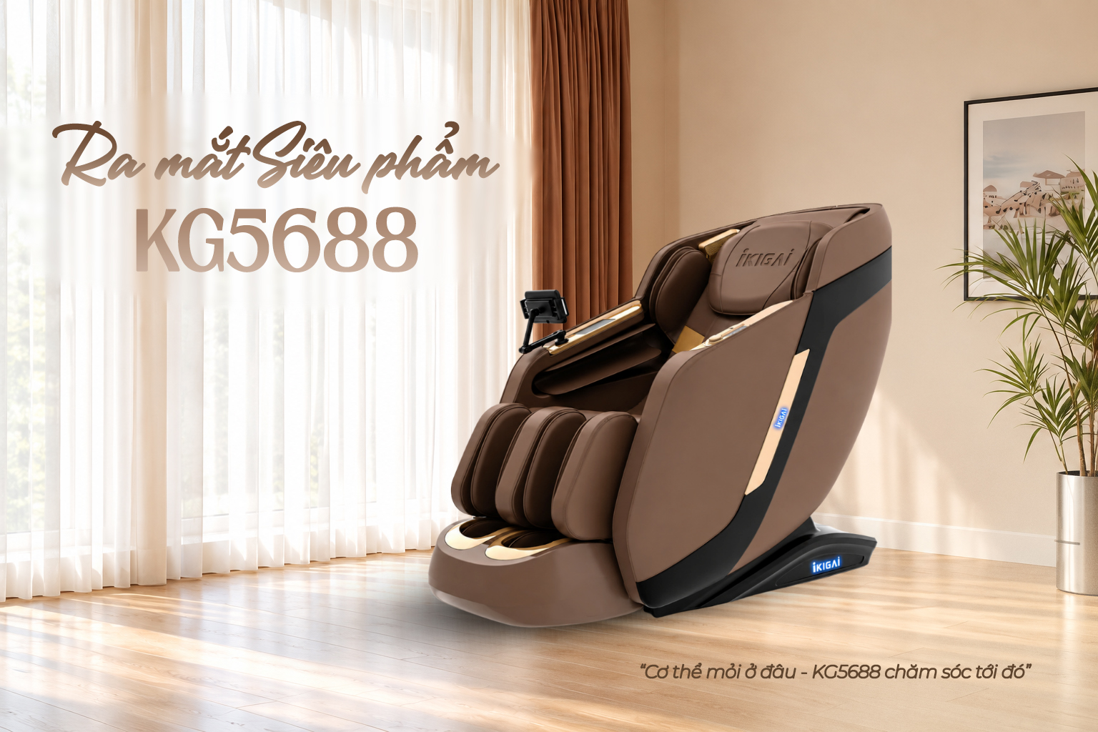 Ra mắt ghế massage Ikigai KG5688 – Siêu phẩm chăm sóc sức khỏe toàn thân ngay tại nhà