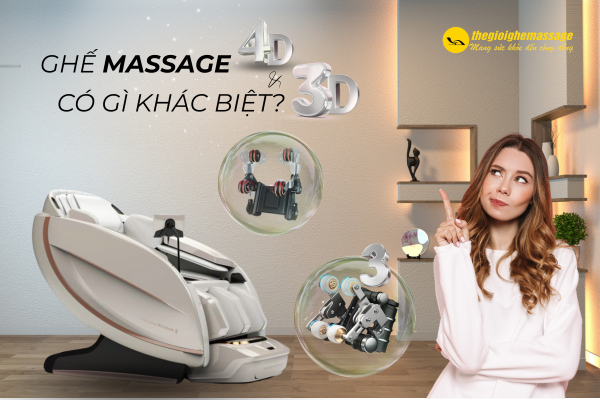 Ghế Massage 3D và 4D Có Gì Khác Biệt? So Sánh Chi Tiết A-Z