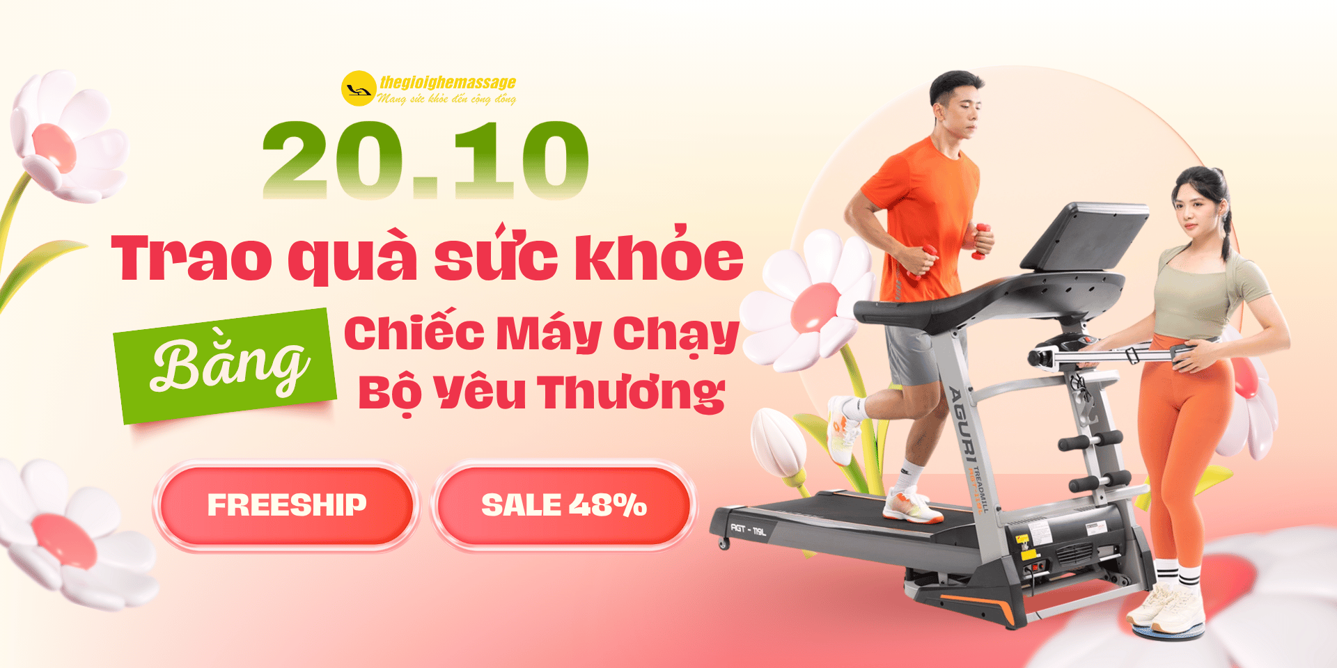 Ngày 20/10 Trao Quà Sức Khỏe – Tặng Mẹ, Tặng Vợ Một Chiếc Máy Chạy Bộ Yêu Thương