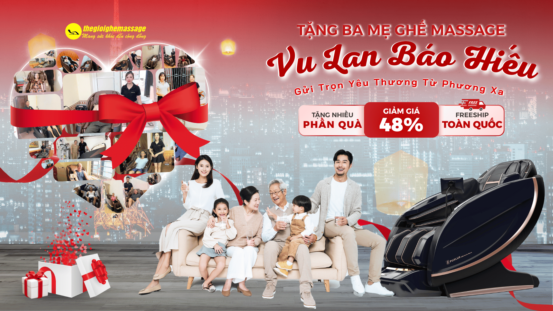 Vu Lan Báo Hiếu: Tặng Ba Mẹ Ghế Massage – Gửi Trọn Yêu Thương Từ Phương Xa