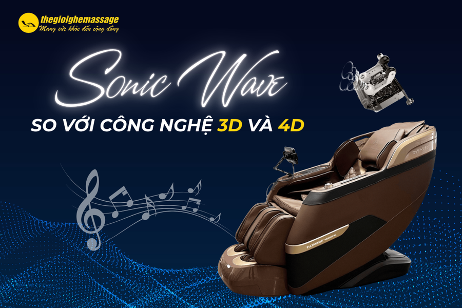Công Nghệ Sonic Wave Có Gì Mới? So Sánh Với Công Nghệ Ghế Massage 3D Và 4D