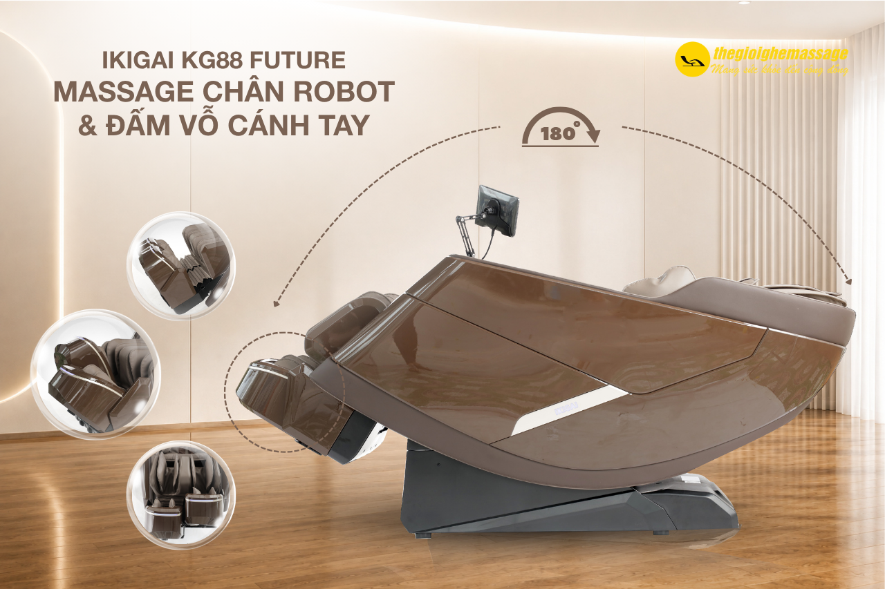 Massage Chân Robot & Đấm Vỗ Cánh Tay – Điểm Nhấn Công Nghệ Trên IKIGAI KG88