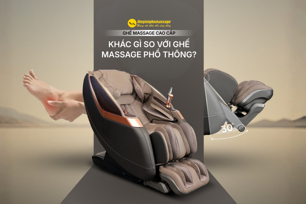 Ghế Massage Cao Cấp Khác Gì So Với Ghế Massage Phổ Thông?