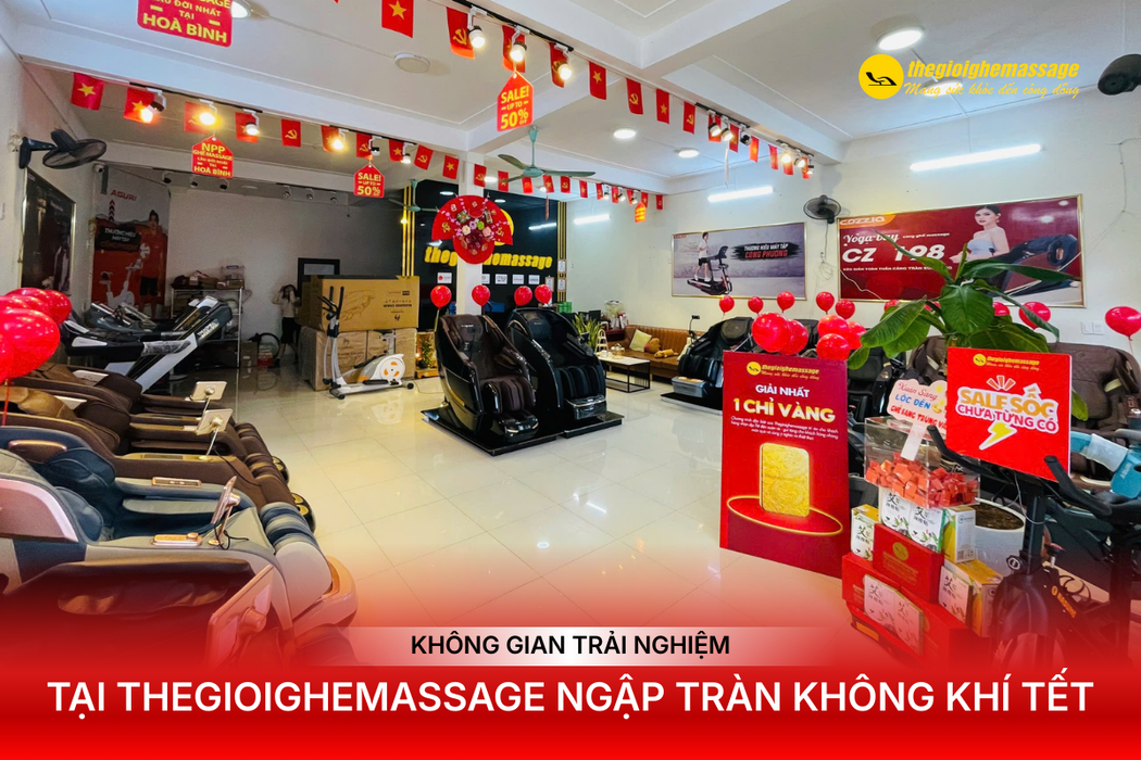 Không Gian Trải Nghiệm Tại Thegioighemassage Ngập Tràn Không Khí Tết