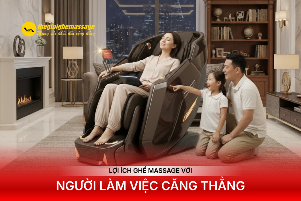 Lợi Ích Ghế Massage Với Người Làm Việc Căng Thẳng