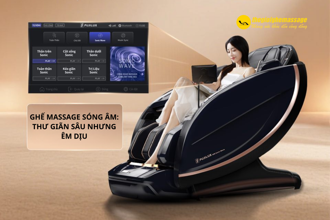 Ghế Massage Sóng Âm: Thư Giãn Sâu Nhưng Êm Dịu