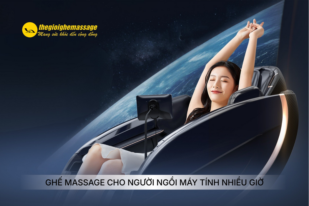 Ghế Massage Cho Người Ngồi Máy Tính Nhiều Giờ