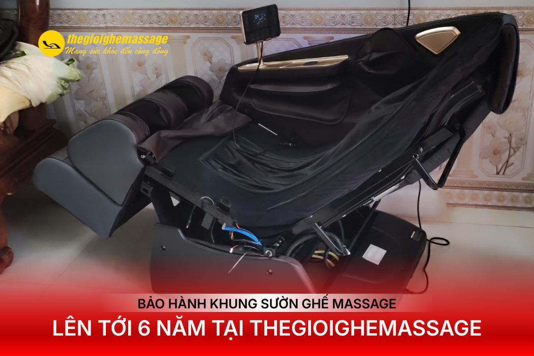 Bảo Hành Khung Sườn Ghế Massage Lên Tới 6 Năm Tại Thegioighemassage