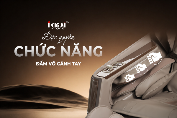 Ghế Massage IKIGAI KG88 Future – Chức Năng Đấm Vỗ Bắp Tay Độc Quyền