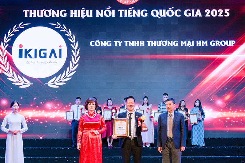 Ikigai vinh dự nhận giải Top 10 Thương Hiệu Nổi Tiếng Quốc Gia 2025