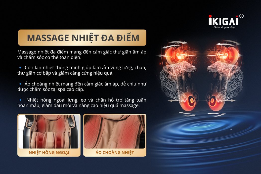 IKIGAI KG08 FUTURE – Đột Phá Với Công Nghệ Massage Nhiệt Đa Điểm