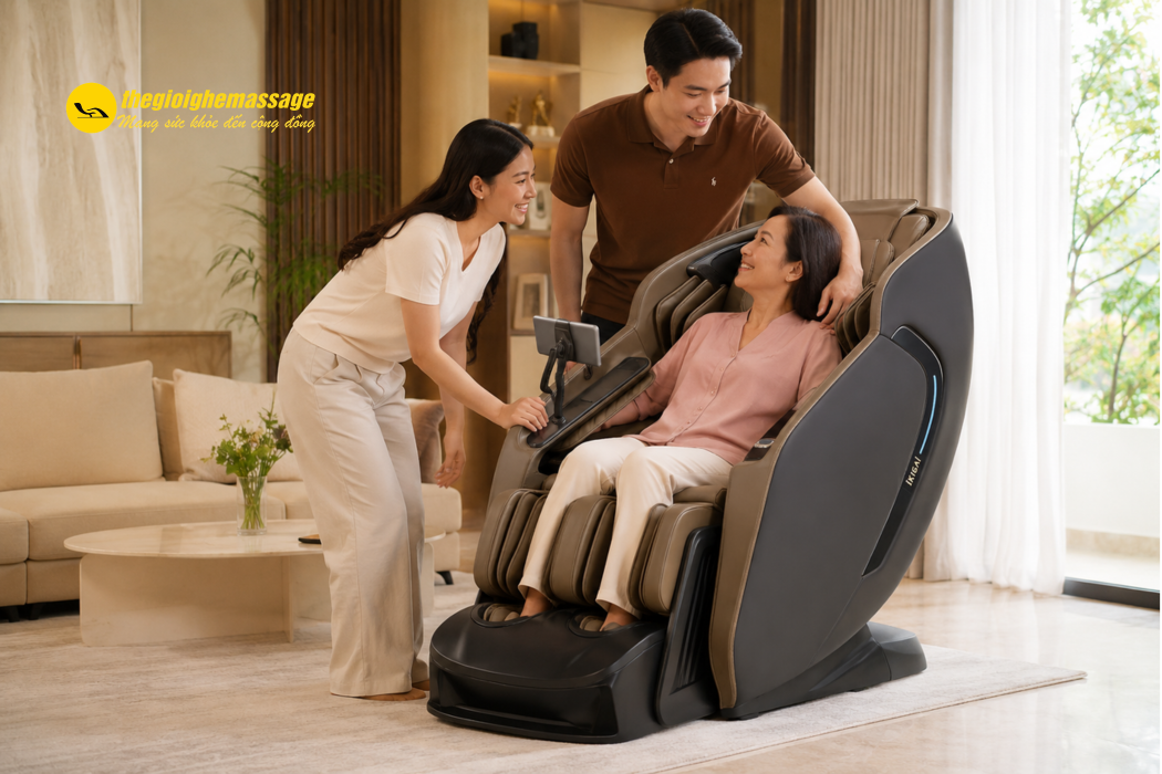 Quà Biếu Tặng Cha Mẹ Ý Nghĩa – Trải Nghiệm 3 Mẫu Ghế Massage Ngay Tại Nhà